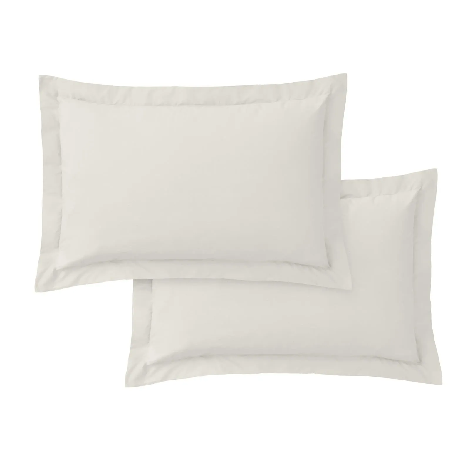 200TC Cotton Percale Oxford Pillowcases Cream