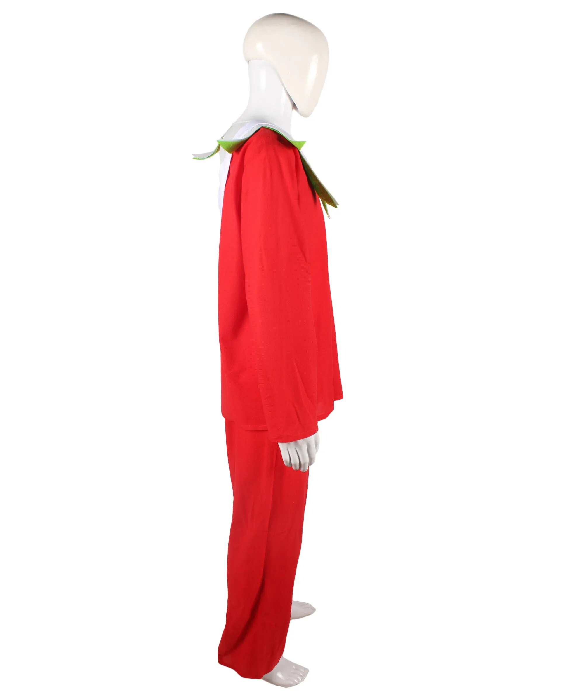 Adult Men's Santa's Sidekick Costume - A Festive Red Outfit with an Accommodating Gift Bag, Cozy Hand Gloves, and a Classic Pointy Hat