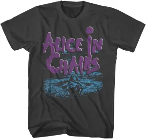 Alice in Chains Purple Logo Dirt Album Cover Adult Short Sleeve T Shirt 90s Vintage Style Graphic Tees