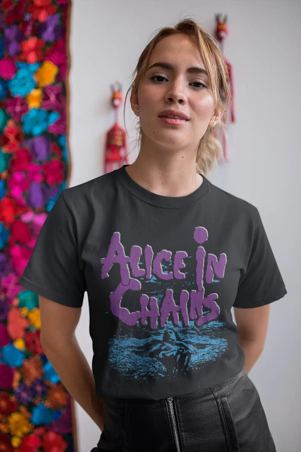 Alice in Chains Purple Logo Dirt Album Cover Adult Short Sleeve T Shirt 90s Vintage Style Graphic Tees