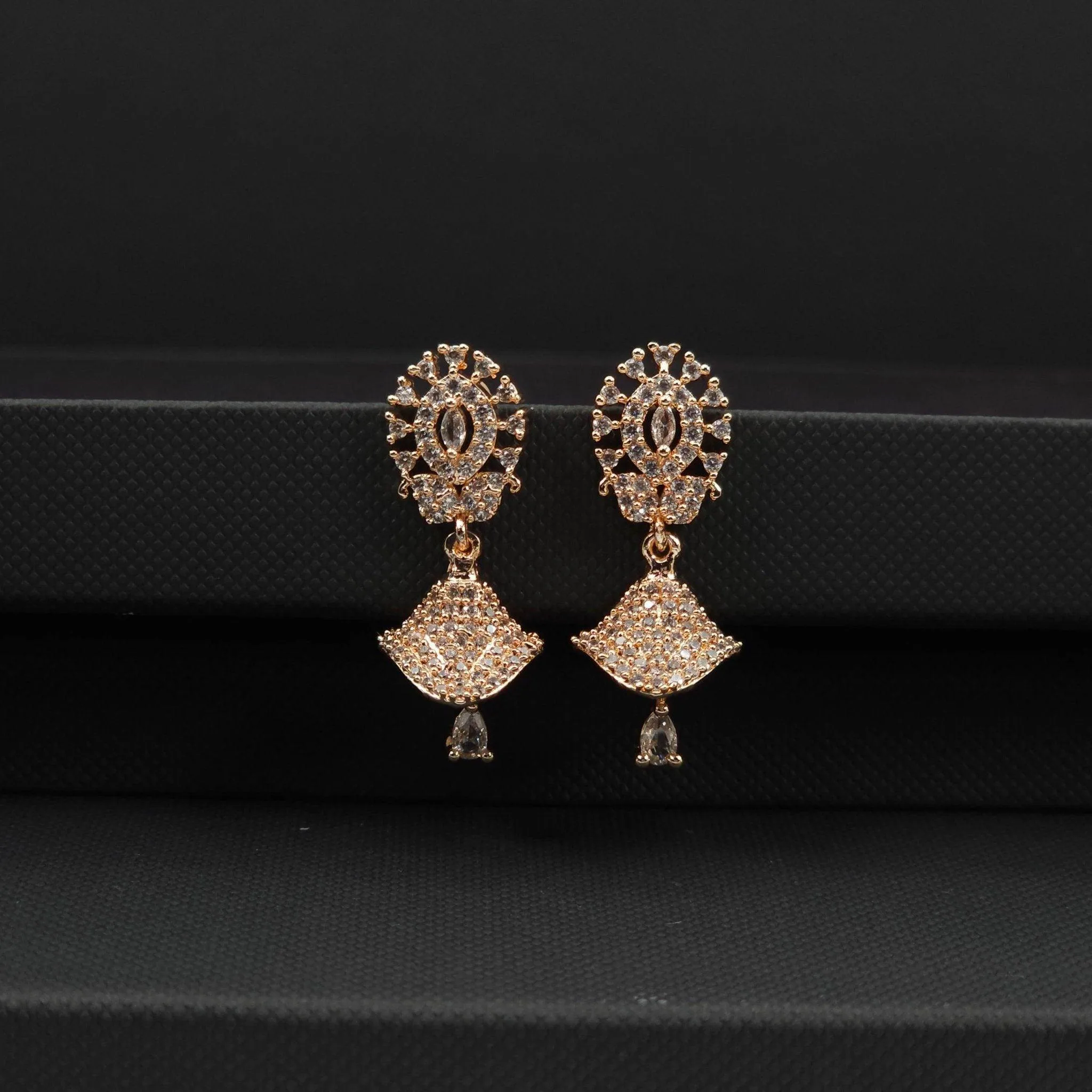 Arya - American diamond small jhumki earrings