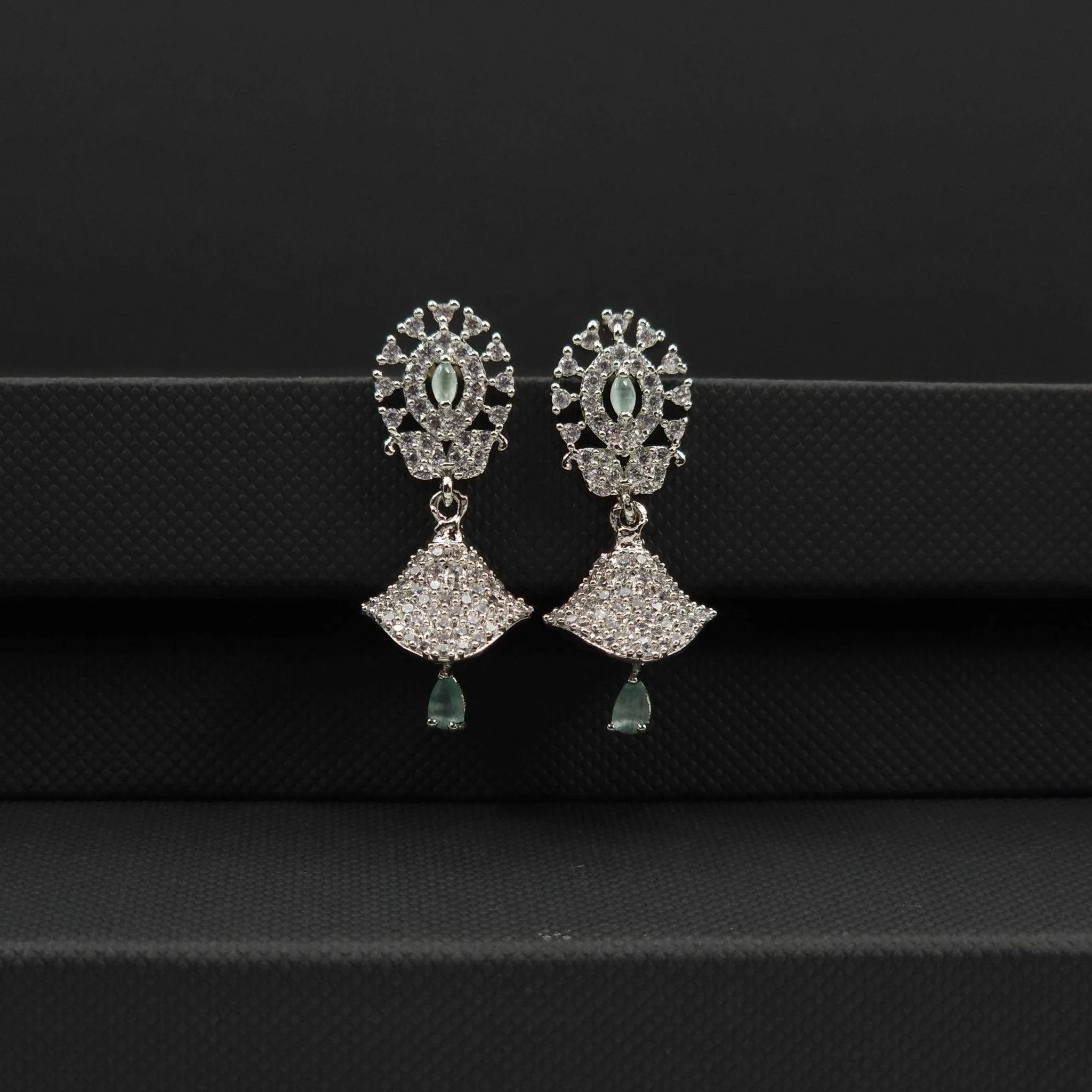 Arya - American diamond small jhumki earrings