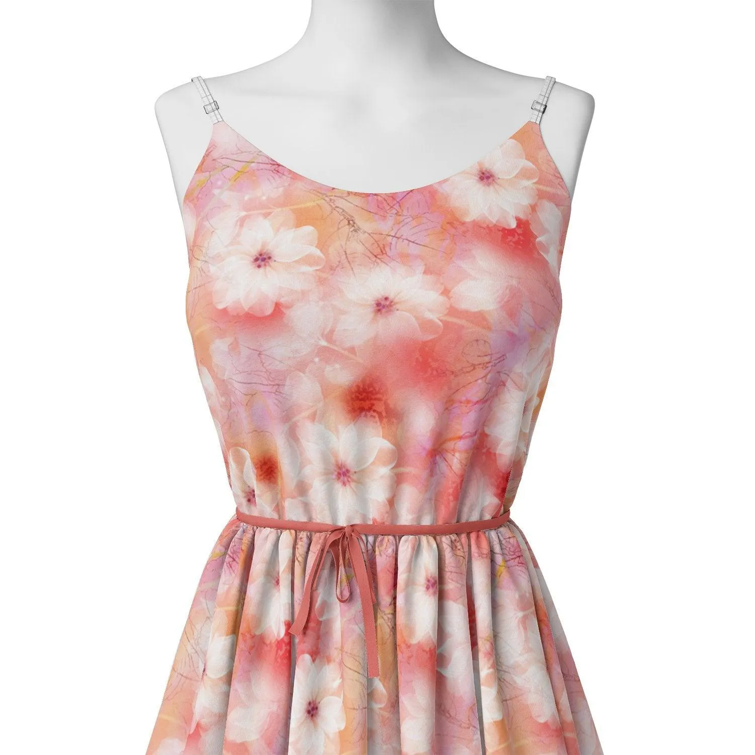 Beautiful Red Floral Digital Printed Fabric