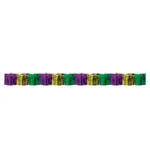Beistle Mardi Gras Metallic Fringe Drape - Party Supply Decoration for Mardi Gras