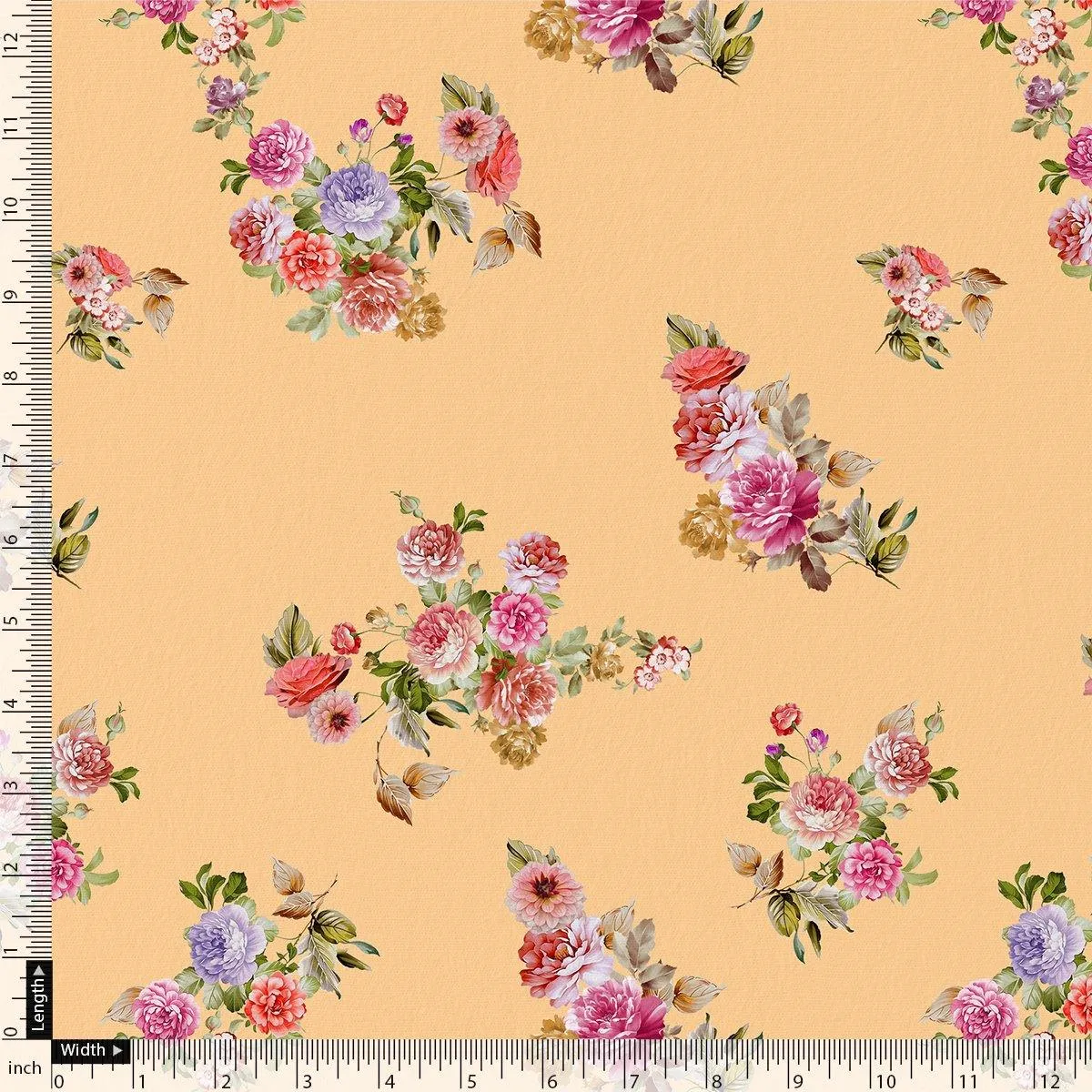 Bloom Pink Forest Flower Digital Printed Fabric