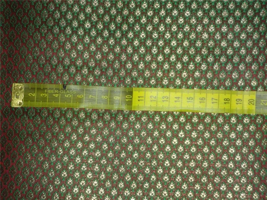 BROCADE RUST GREEN X METALLIC GOLD COLOR 44&quot;INCH