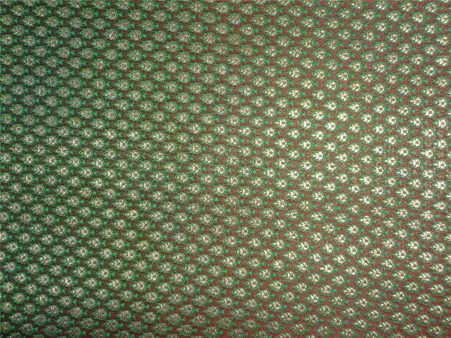 BROCADE RUST GREEN X METALLIC GOLD COLOR 44&quot;INCH