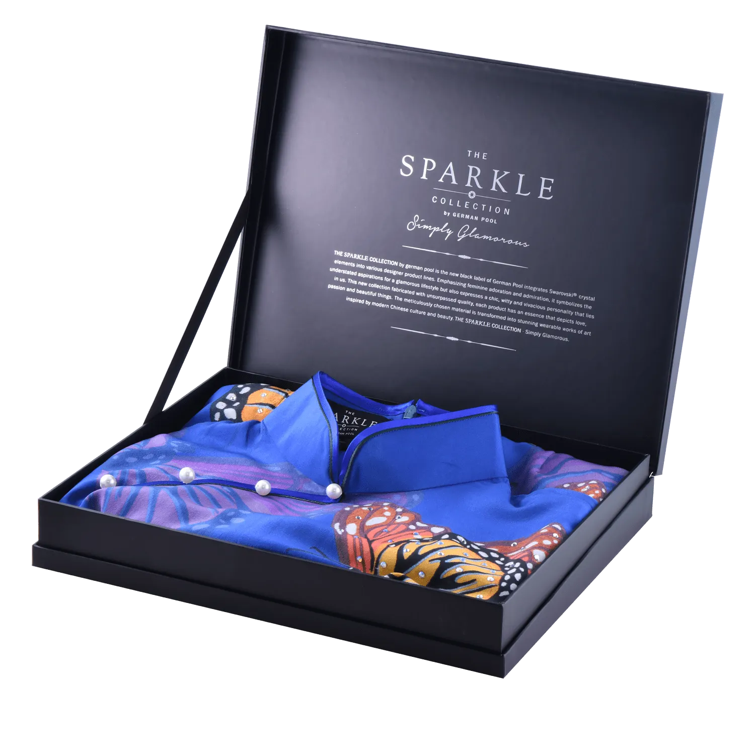 【BUTTERFLY】 100% Silk Crystal Cheongsam (Cap Sleeve) (Full Crystal)