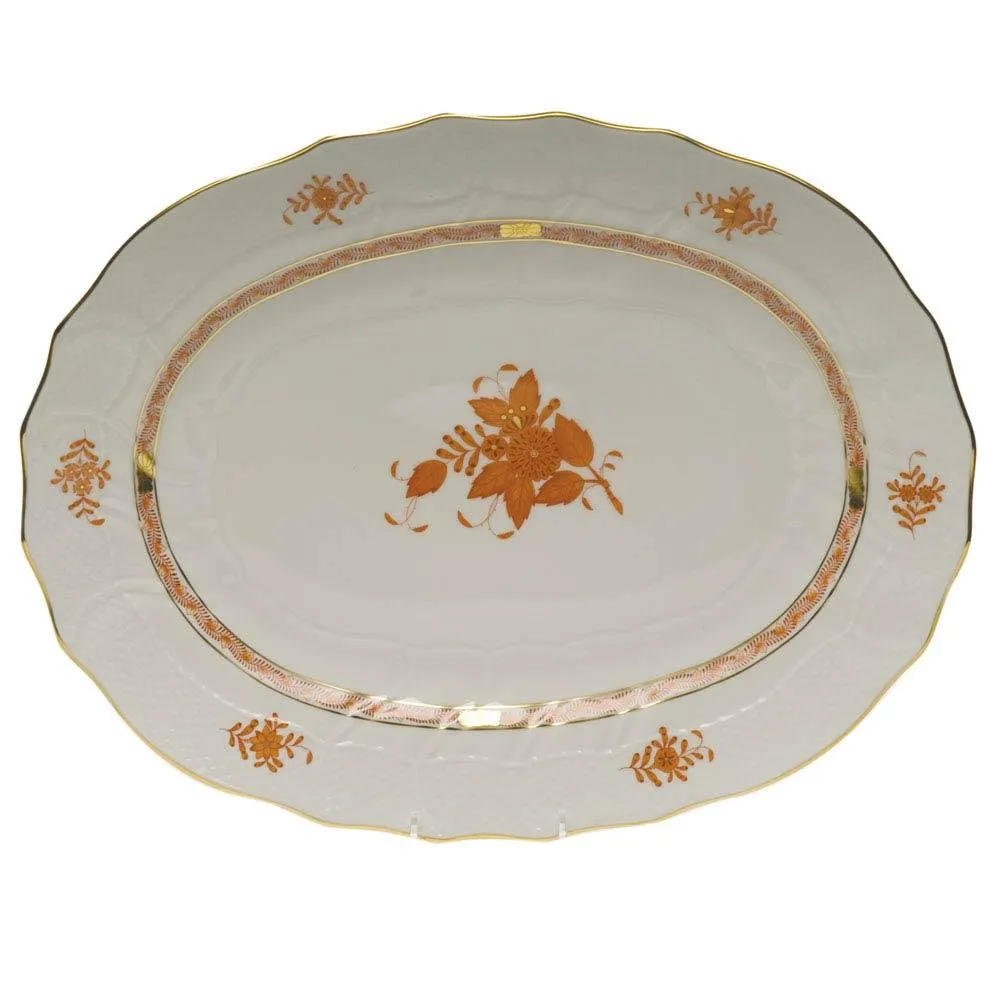Chinese Bouquet Rust Platter