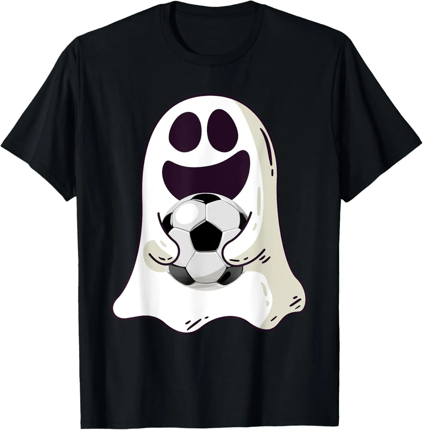 Ghost Soccer Halloween Costume Boys Girls Kids Gift T-Shirt