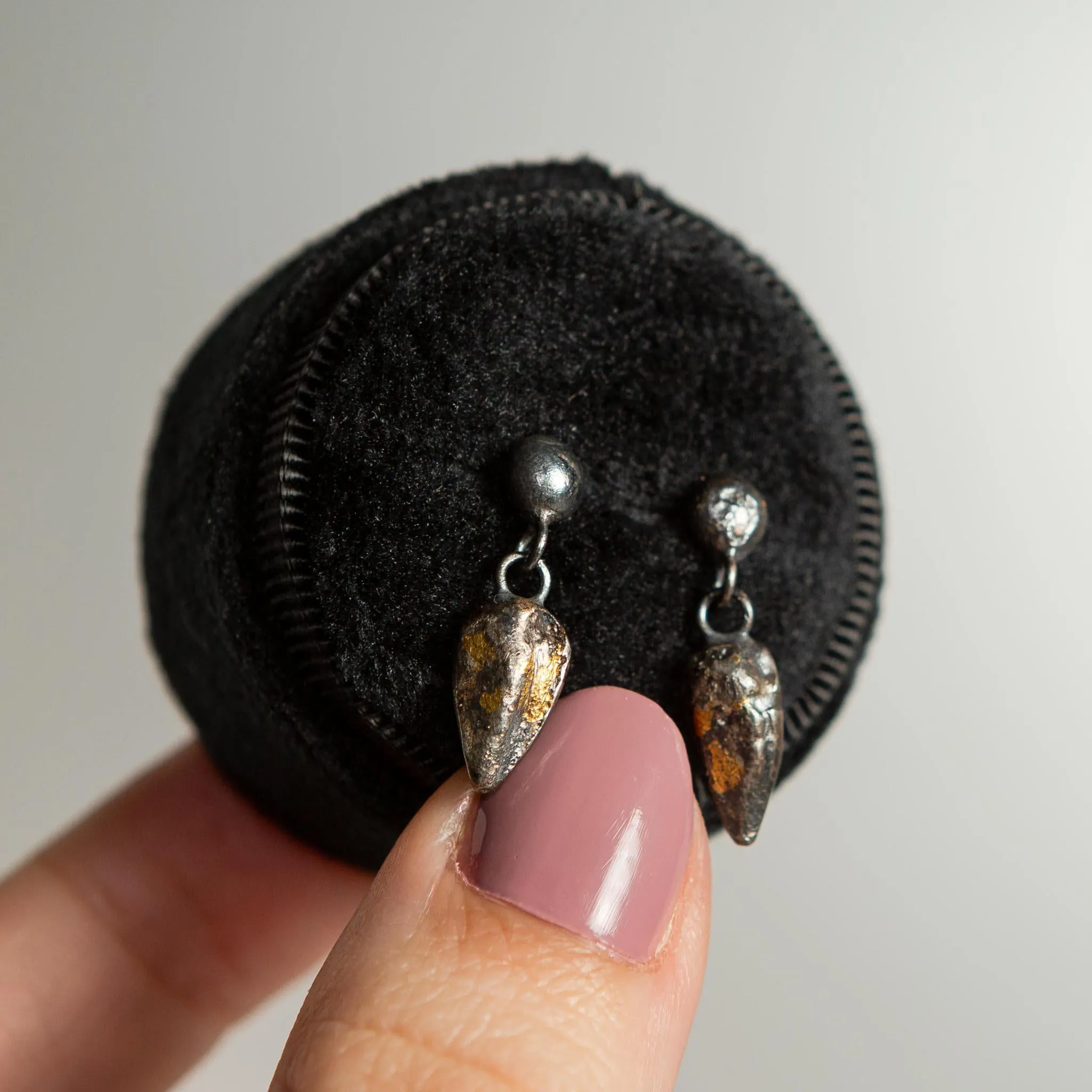 Gilded Relic Droplet Drop Earrings