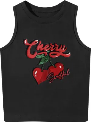 Girls' Graphic Tank Tops Kids Cute Summer Tops Casual Sleeveless Shirts
