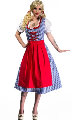 Hallo Helga Womens Deluxe Dirndl Oktoberfest Costume