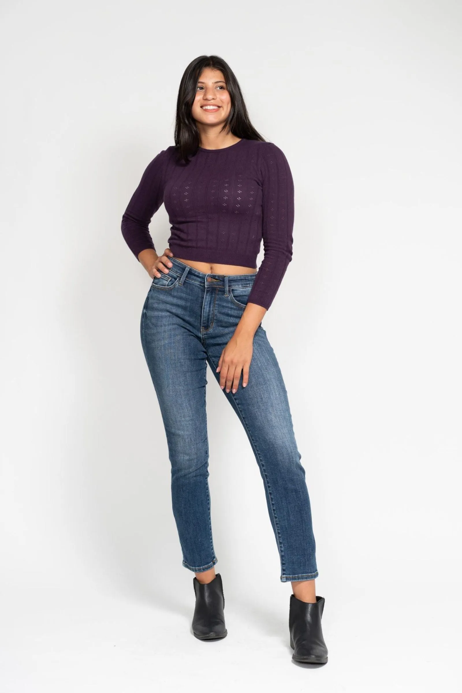 Judy Blue Classic Slim Leg Denim - Mid Wash