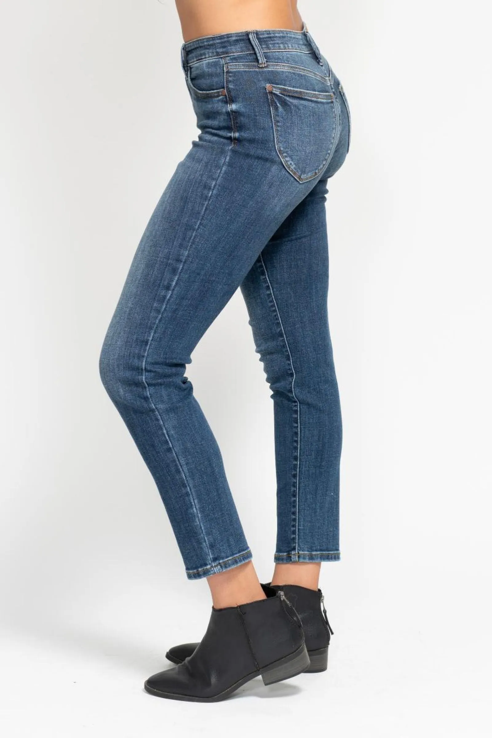 Judy Blue Classic Slim Leg Denim - Mid Wash
