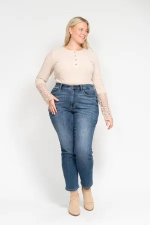 Judy Blue Classic Slim Leg Denim - Mid Wash