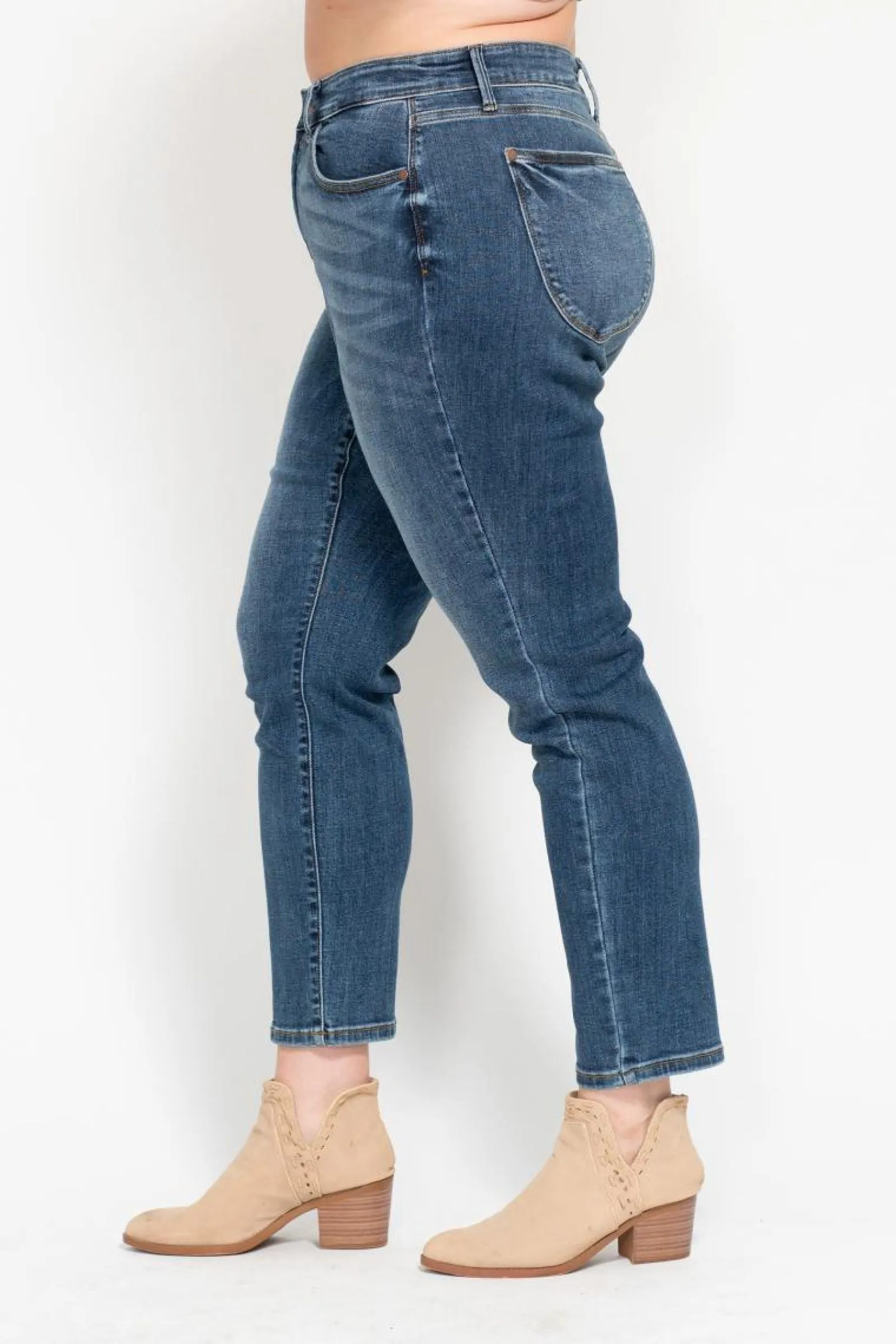 Judy Blue Classic Slim Leg Denim - Mid Wash