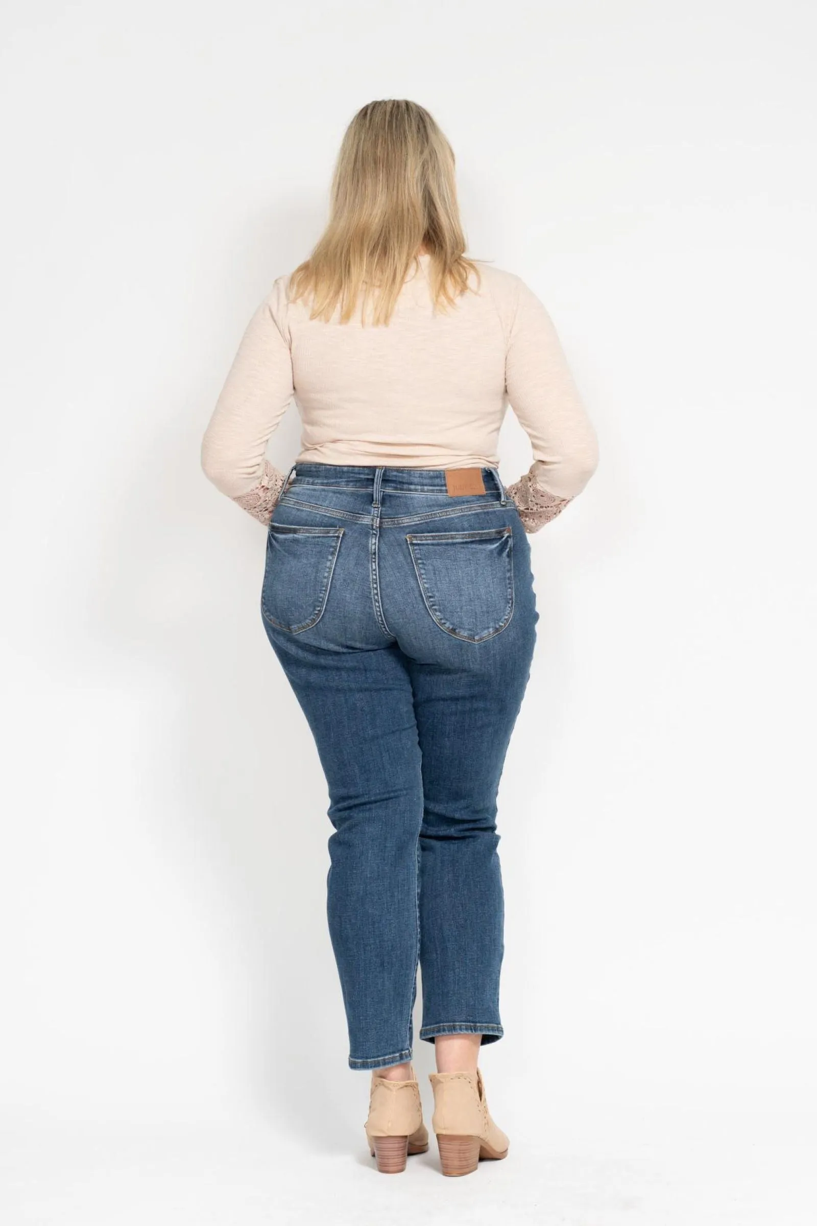 Judy Blue Classic Slim Leg Denim - Mid Wash