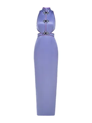 Lavender satin Leila gown