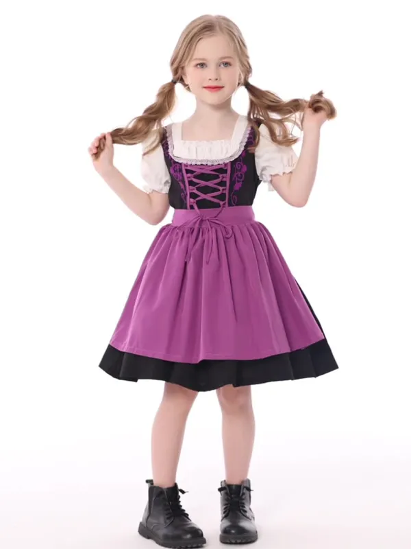 Little Lavender Kid’s Bavarian German Maid Costume Dress