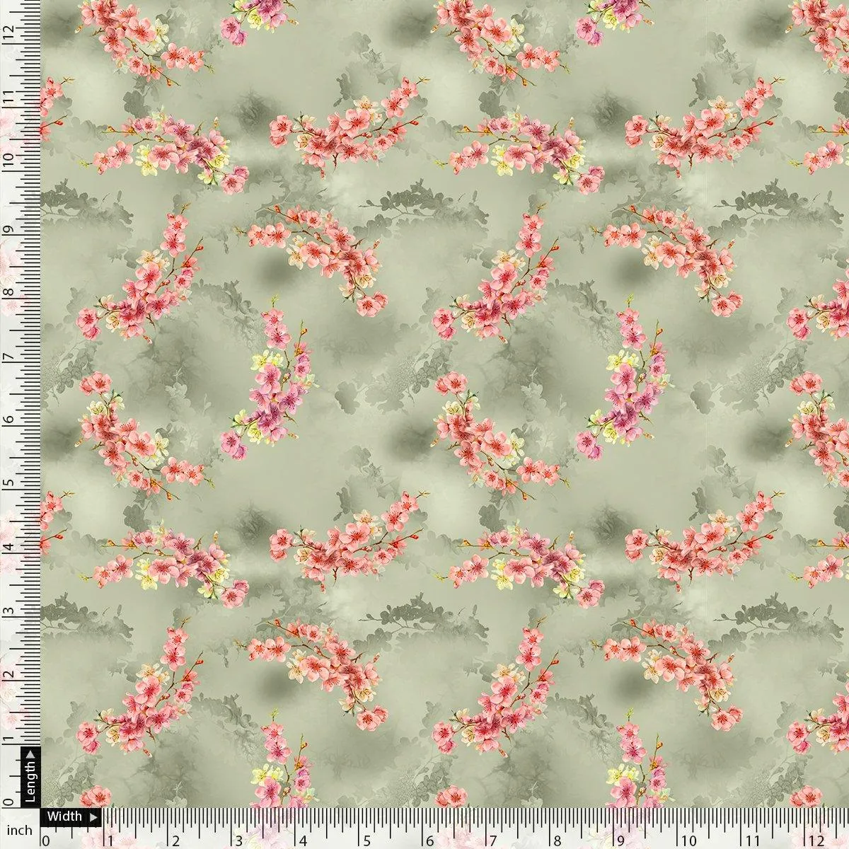 Lovely Purple Violet Flower Digital Printed Fabric