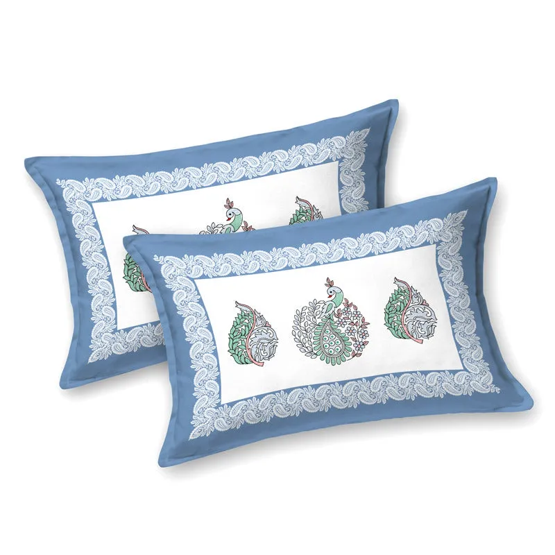Madhumi Ethnic Bedsheet - Blue