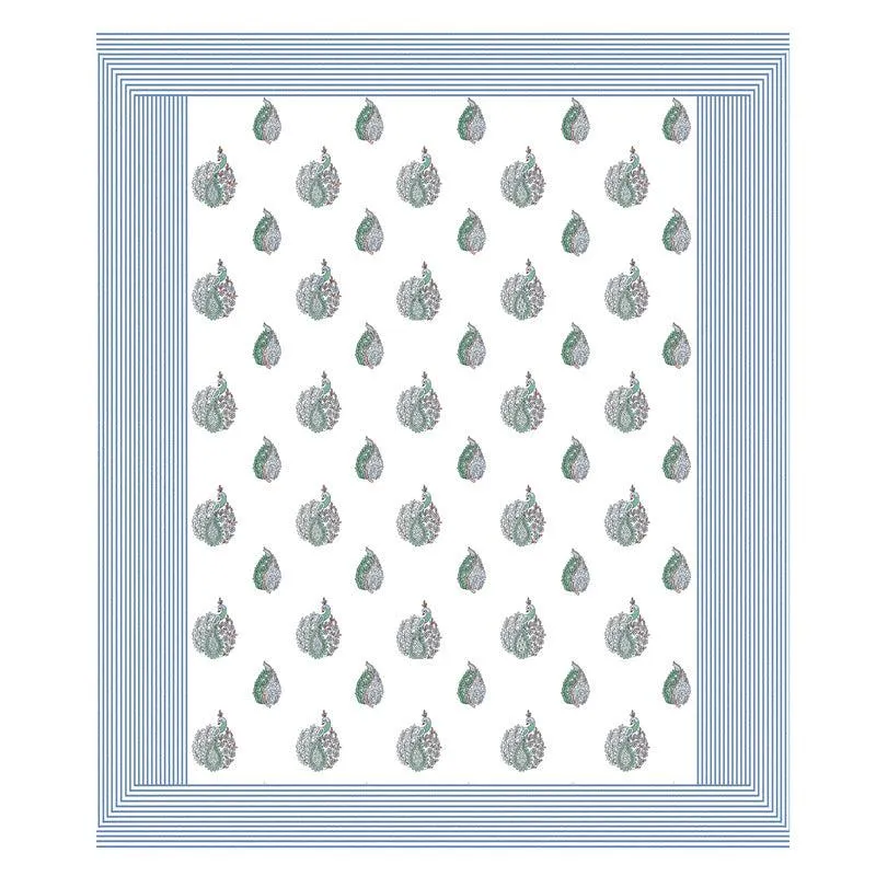 Madhumi Ethnic Bedsheet - Blue