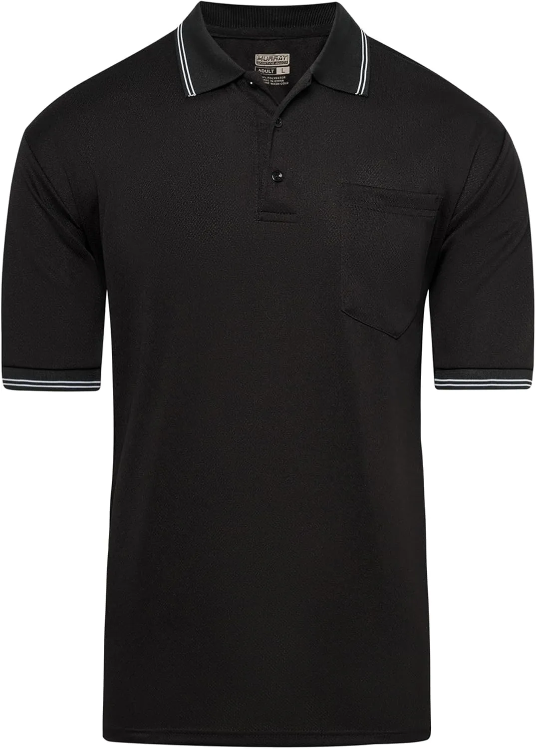 Murray Sporting Goods Short Sleeve Polo Baseball and Softball Umpire Shirt - Sized for Chest Protector