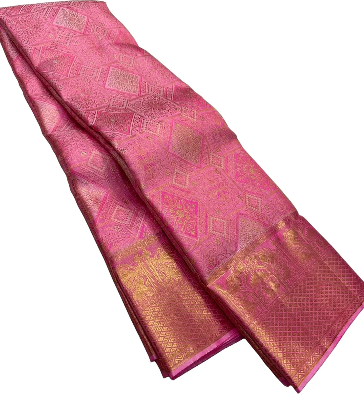 Pink Kanjeevaram Handloom Pure Silk Saree: Exquisite Elegance for Every Occasion