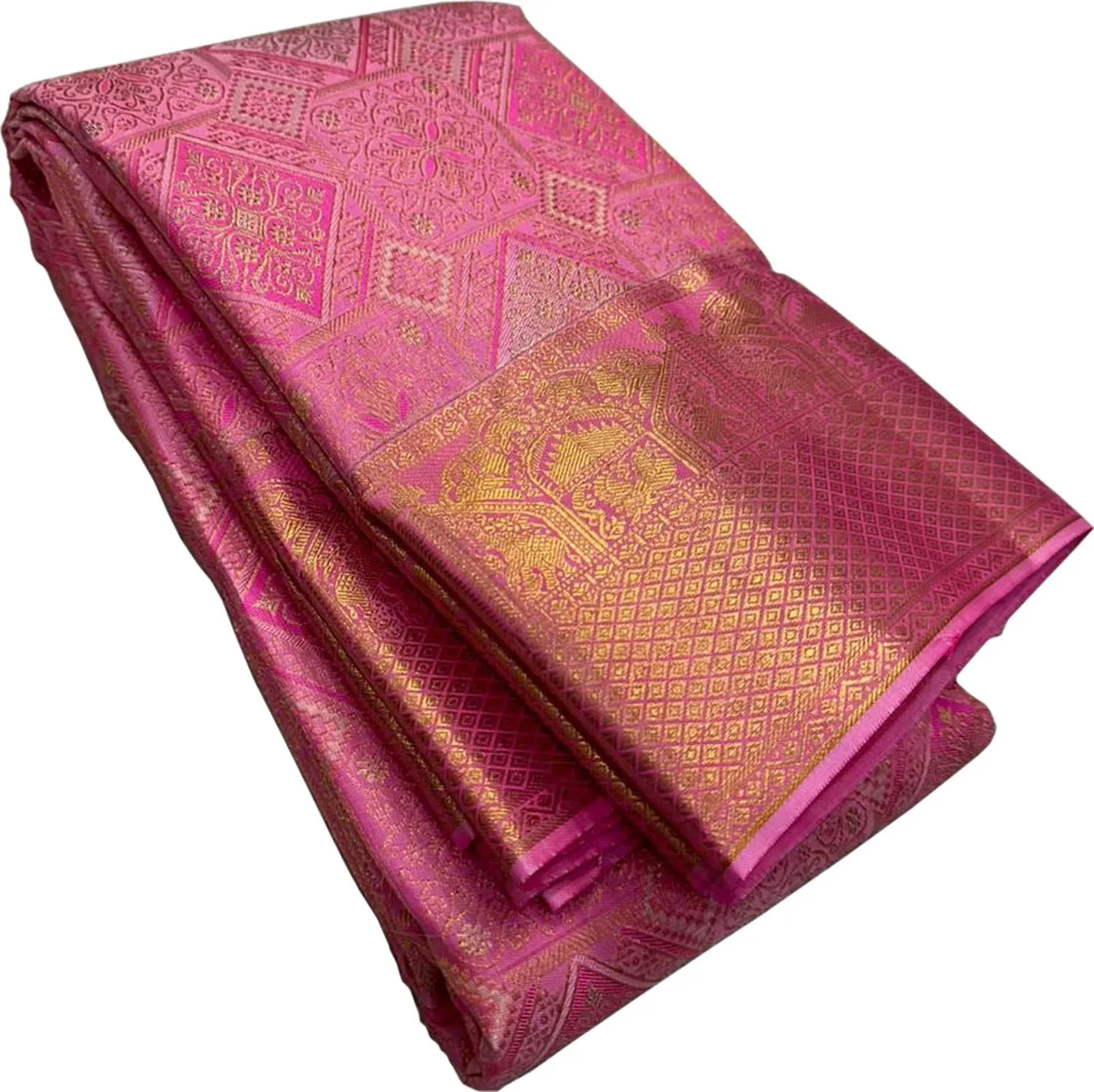 Pink Kanjeevaram Handloom Pure Silk Saree: Exquisite Elegance for Every Occasion