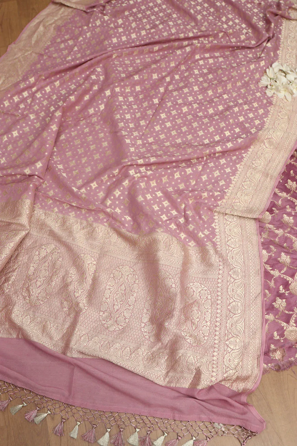 Purple Banarasi Silk Suit With Purple Banarasi Handloom Pure Moonga Silk Dupatta