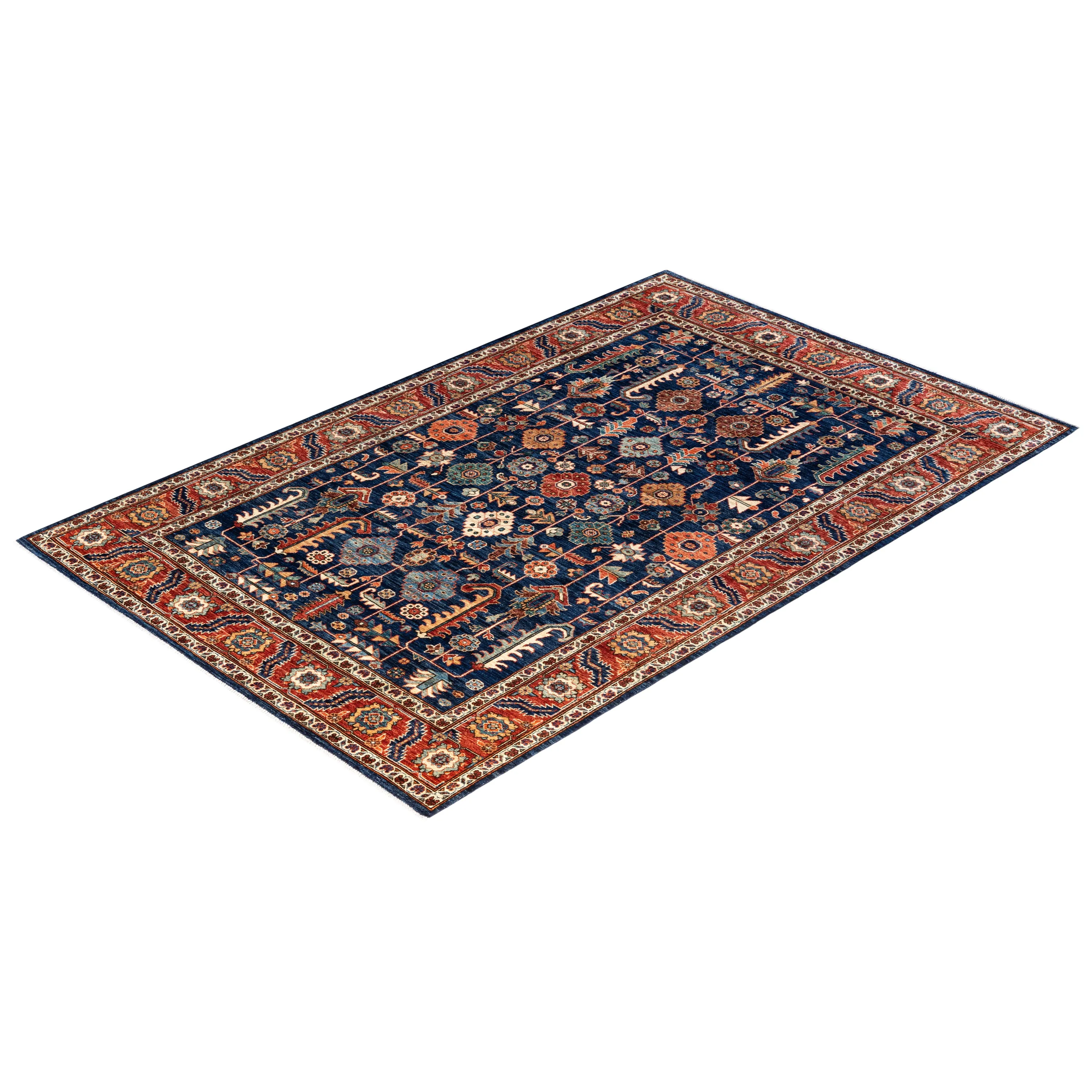 Red Traditional Serapi Wool Rug - 6' x 9'1"