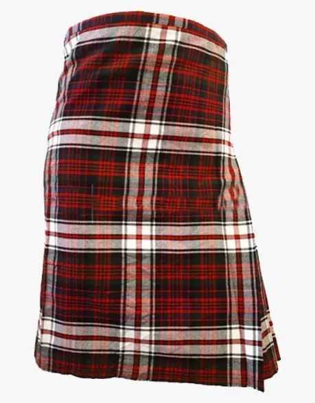 Scottish Tartan Kilt in Red, Black, and White
