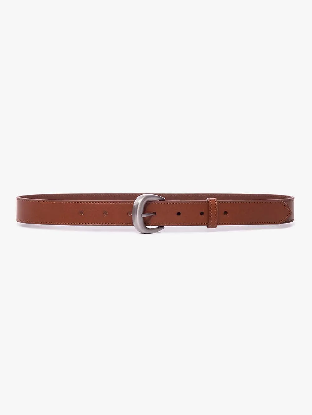 Timeless Buckle Belt -- Whiskey/Silver