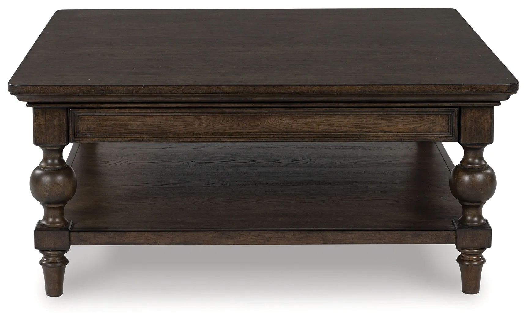 Veramond Coffee Table with 2 End Tables in Dark Brown