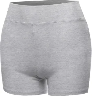 Women's Basic Solid Premium Cotton High Rise Bike Shorts