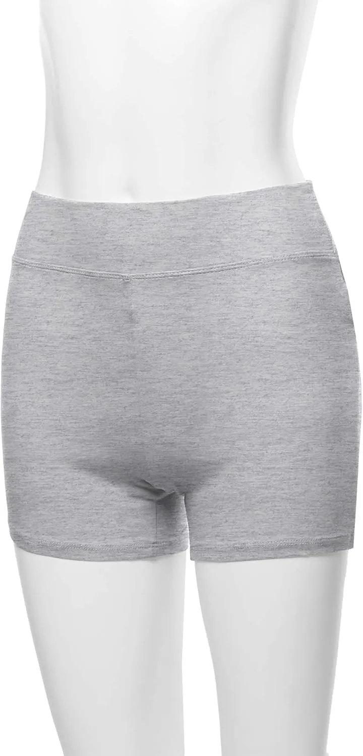 Women's Basic Solid Premium Cotton High Rise Bike Shorts