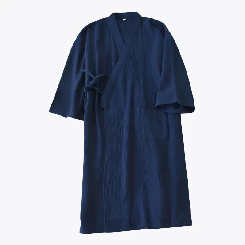 Women's Blue Kimono Pajama Dress