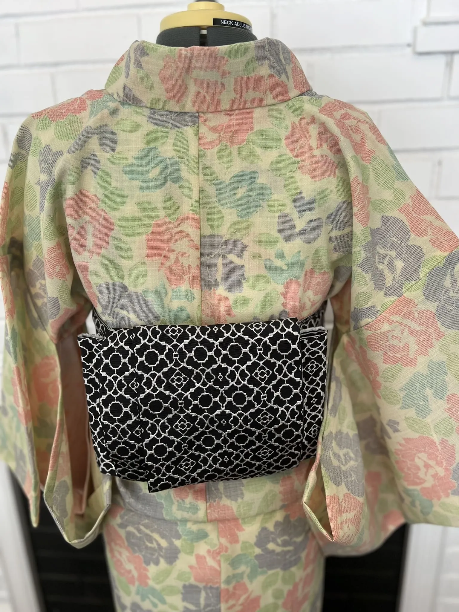 YUKATA, Peony, Green, Size: Free / Japanese Traditional Women's Yukata